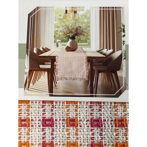 Room and Retreat NWT Table Runner 100% Cotton 14in x 72in Knit Plaid Classic